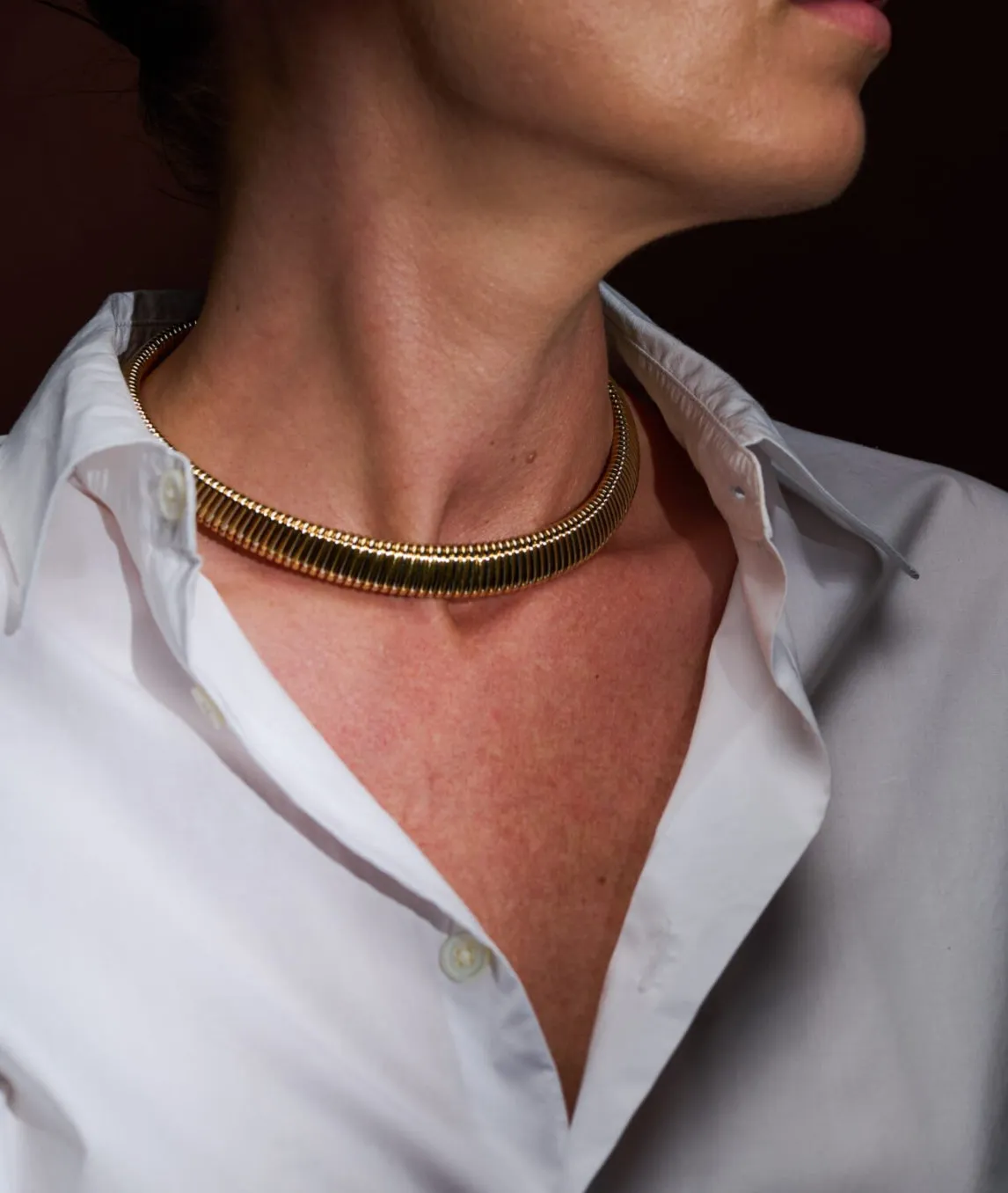Weingrill Tubogas Two Colors Gold Necklace