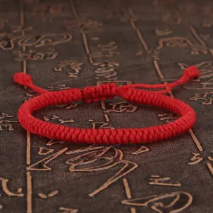Women Bracelet Lucky Red Rope Braided Adjustable Charm for Couples