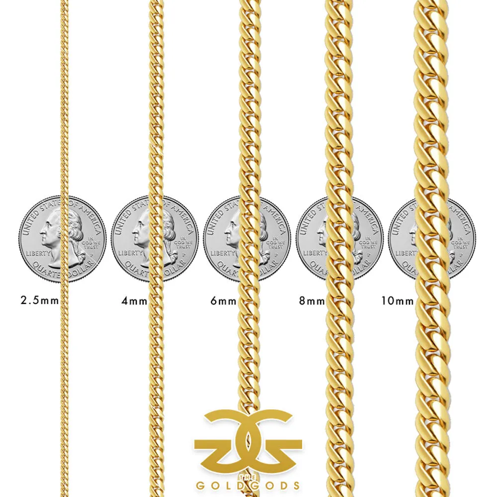 Women's Solid Gold Cuban Link Chain