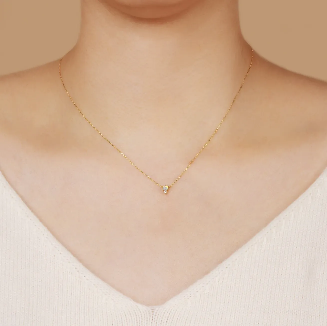 ZENA | Opal and Diamond Necklace